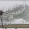 Fuel tanker smashes into bridge in Japan during massive typhoon